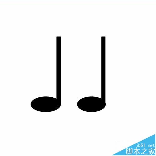 PPT中怎么绘制双音符符号?