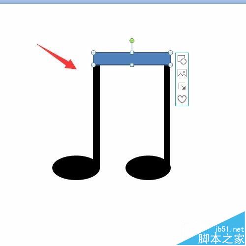 PPT中怎么绘制双音符符号?