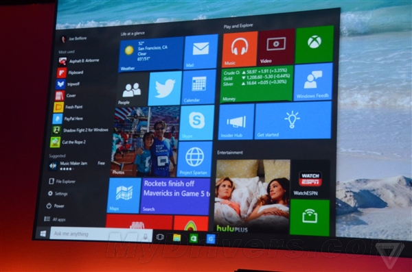 Windows10 开始菜单还会大变 加入更多功能、调整界面样式等