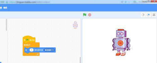 scratch3怎么制作机器人跟随鼠标移动效果? scratch鼠标跟随技巧