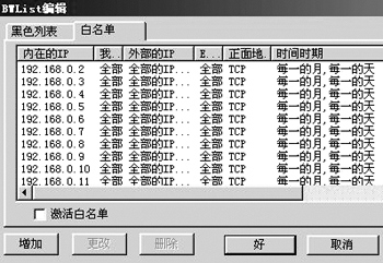  在SyGate代理服务器中设置黑白名单限制用户权限