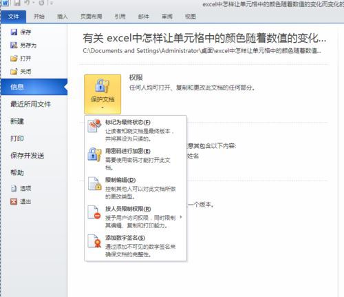 windows7系统下给WORD2010设置打开密码的方法