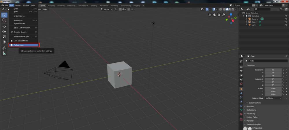 blender2.8英文怎么切换成中文?