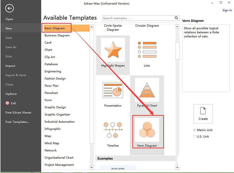 Edraw Max亿图图示怎么创建动态维恩图?