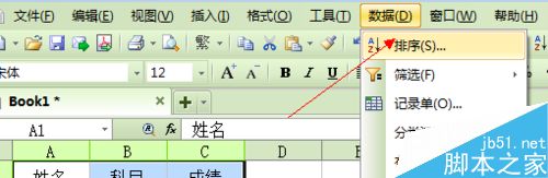 excel如何进行普通的排序?