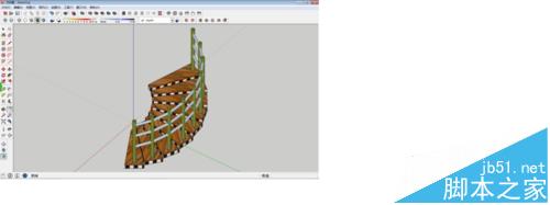 SketchUp2014怎么绘制画旋转楼梯?