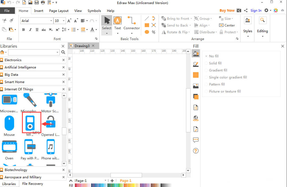 Edraw Max亿图图示怎么画MP3播放器?