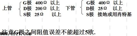 CPU Vcore供电上下管G, D, S极对地阻值