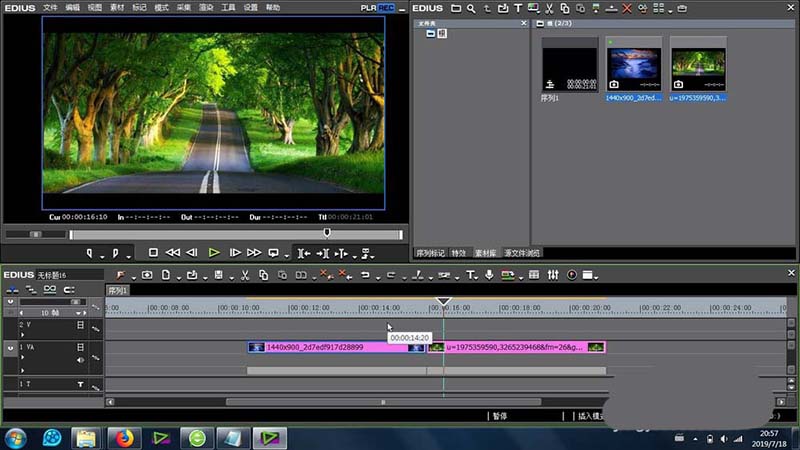 edius素材怎么添加单门推效果?