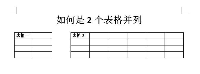 wps2019怎么制作两个并列显示的表格?