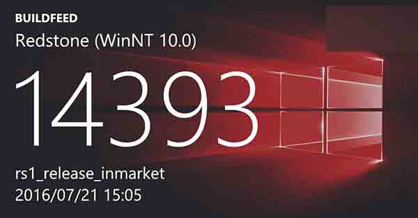 Win10一周年更新RTM预览版14393.5曝光 下周推送