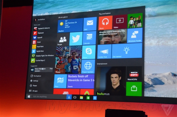 Windows10 开始菜单还会大变 加入更多功能、调整界面样式等