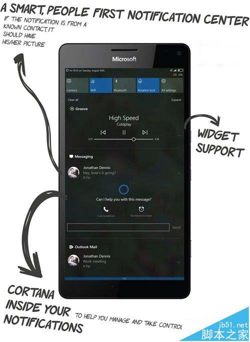 Win10 Mobile RS2概念设计新鲜出炉 任务栏亮眼