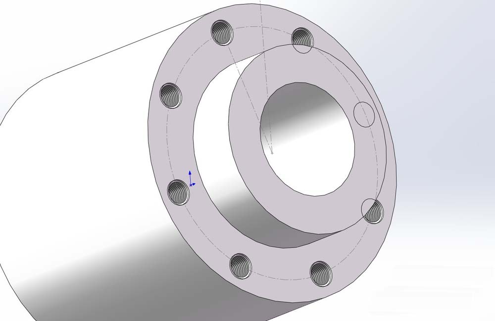 solidworks怎么建模内螺纹孔并阵列?