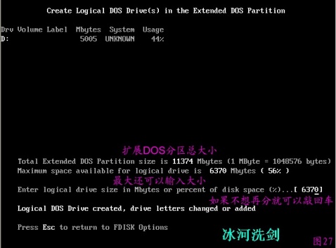 FDISK硬盘分区图解教程 图片已修复