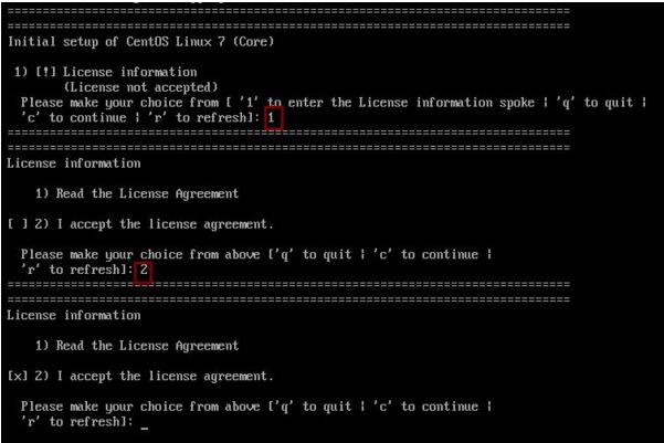 如何解决centos7出现了 license information?