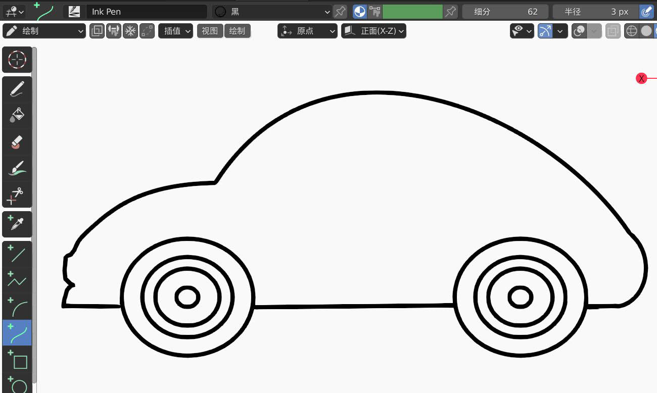 blender2.9怎么画蓝色轿车? blender蓝色轿车的画法