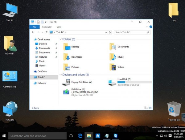Windows 10 Build 10154最新版系统截图首曝光
