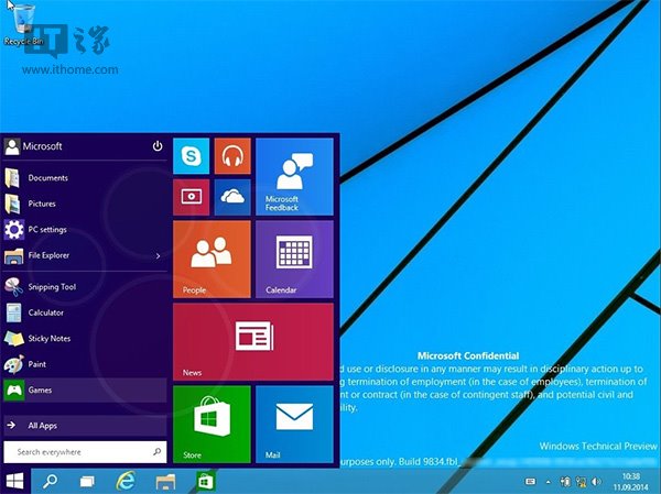开始菜单+通知中心+虚拟桌面新功能  Win9多个演示视频回放
