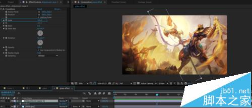 Ae怎么制作玻璃划过图片的特效?