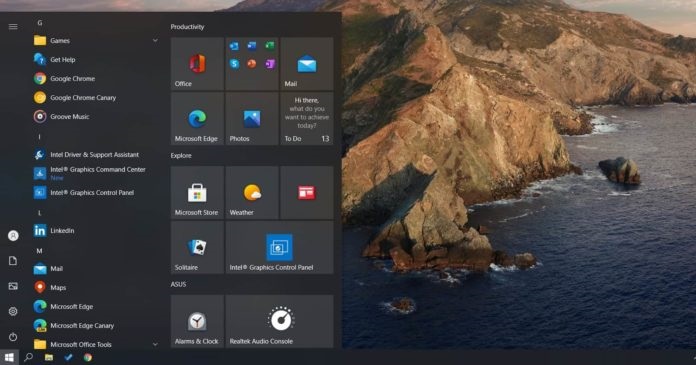 Win10正式开始推送2020年10月更新全新开始菜单