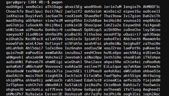 Linux系统下使用pwgen生成密码的使用教程