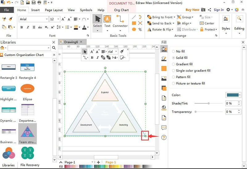 Edraw Max亿图图示怎么创建团队结构图?