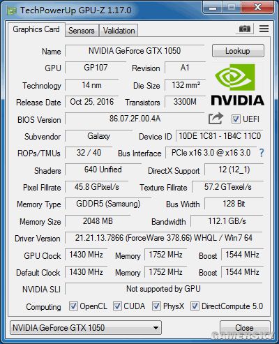 跟RX470D一拼？影驰超高频GTX 1050Ti GAMER显卡全面评测+拆解