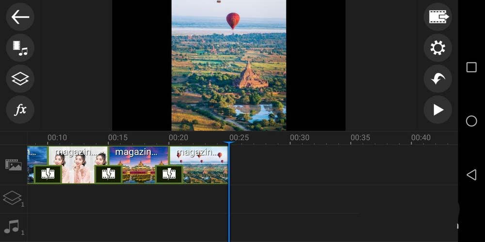 威力导演怎么给素材添加条纹推入效果?