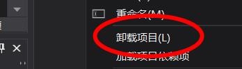 VS怎么卸载项目? vs项目卸载添加的方法
