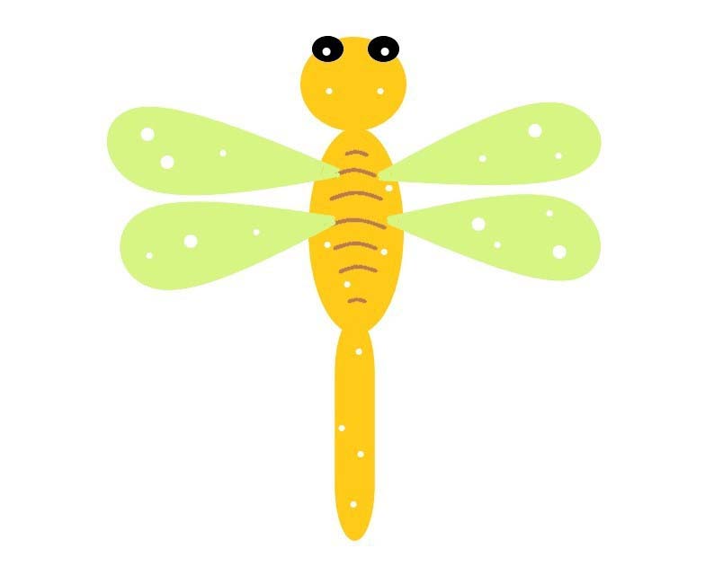 画图工具怎么绘制大眼睛蜻蜓?