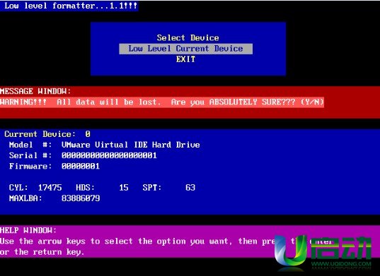 u启动LFORMAT低级格式化硬盘工具使用图文详细教程(英文版)