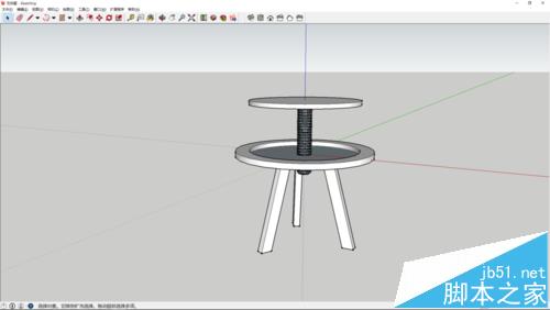 sketchup怎么绘制一个很有创意的桌椅模型?