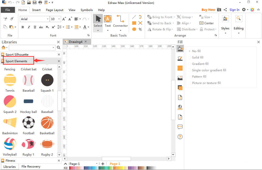 Edraw Max亿图图示怎么画足球?