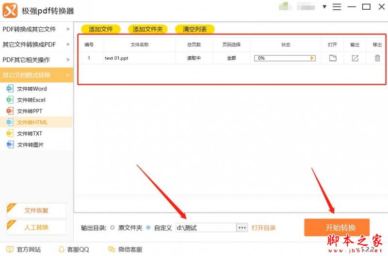 极强PDF转换器如何将ppt转换成html网页格式