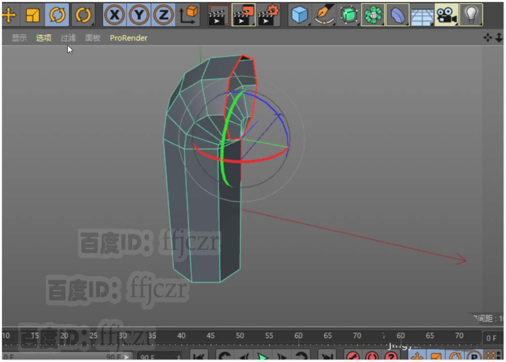 C4D建模轴向命令怎么创建管道?