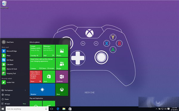 Win10预览版10525安装运行 标题栏更加美丽