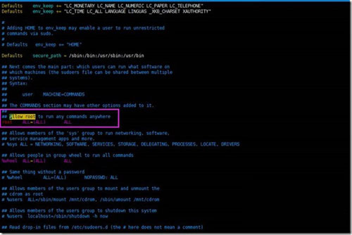 Centos(Linux)下用户权限委派配置介绍