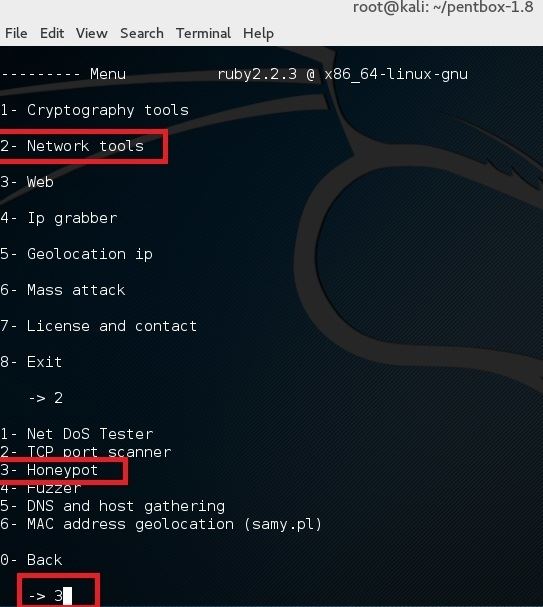 在Kali Linux 环境下设置蜜罐的方法