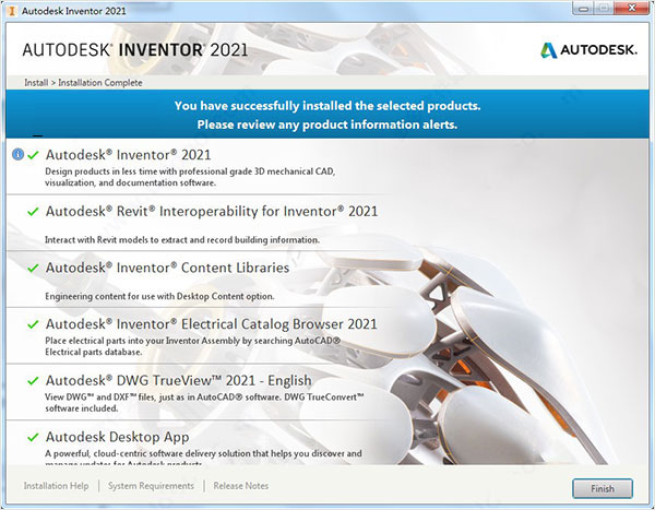 AutoDesk Inventor 2021中文版安装激活详细教程(附激活补丁)