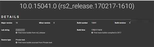 Win10创造者更新RTM正式版本号可能是15061