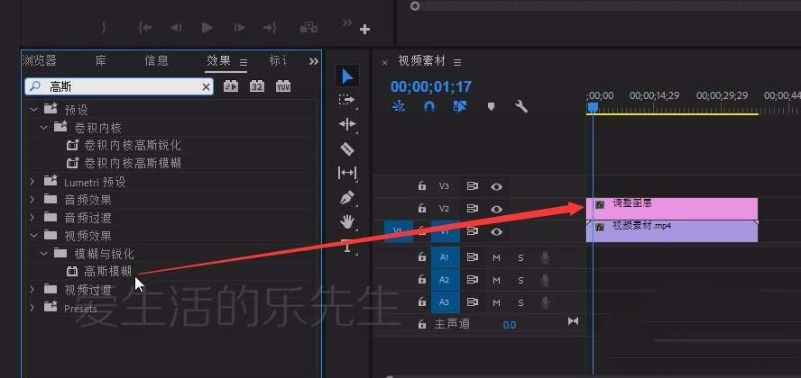 premiere视频怎么局部模糊?