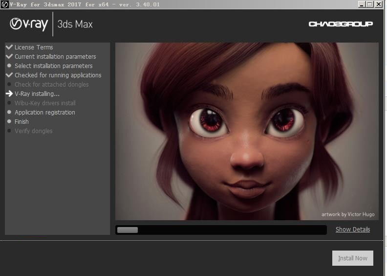 Vray for 3ds max 2017渲染器安装+破解+汉化教程