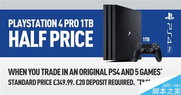 索尼推出PS4以旧换新PS4 Pro活动:老版PS4抵半价