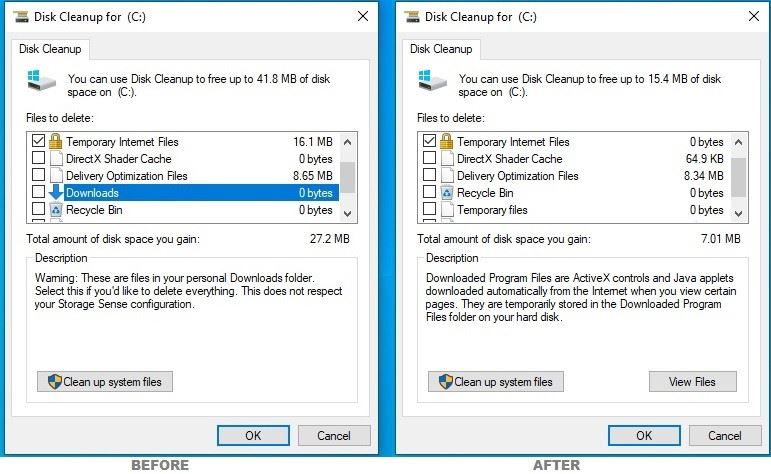 Win10 2004版本磁盘清理自动清空下载文件夹问题解决办法