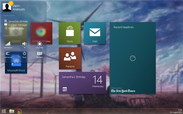【高清图】全新Win9概念版界面图 界面设计堪称惊艳