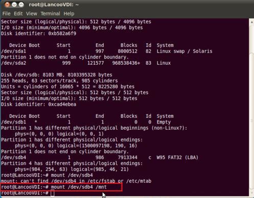 Linux系统中把文件拷贝到U盘的方法
