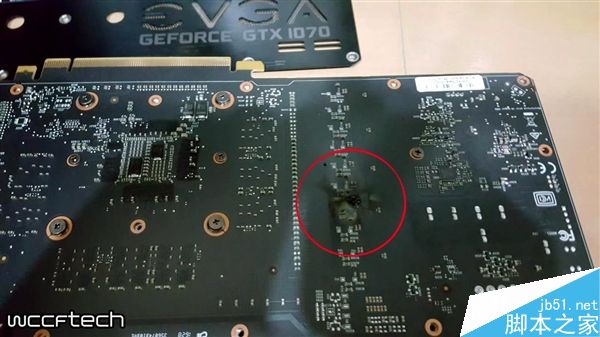 EVGA FTW GTX 1080显卡起火实拍:火光四射
