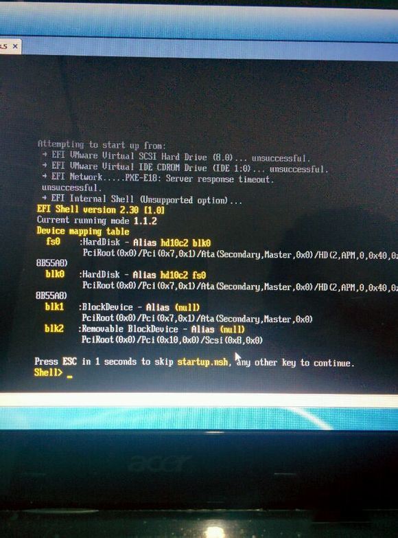 VM虚拟机安装mac10.8.5系统出现efi的问题的解决方法