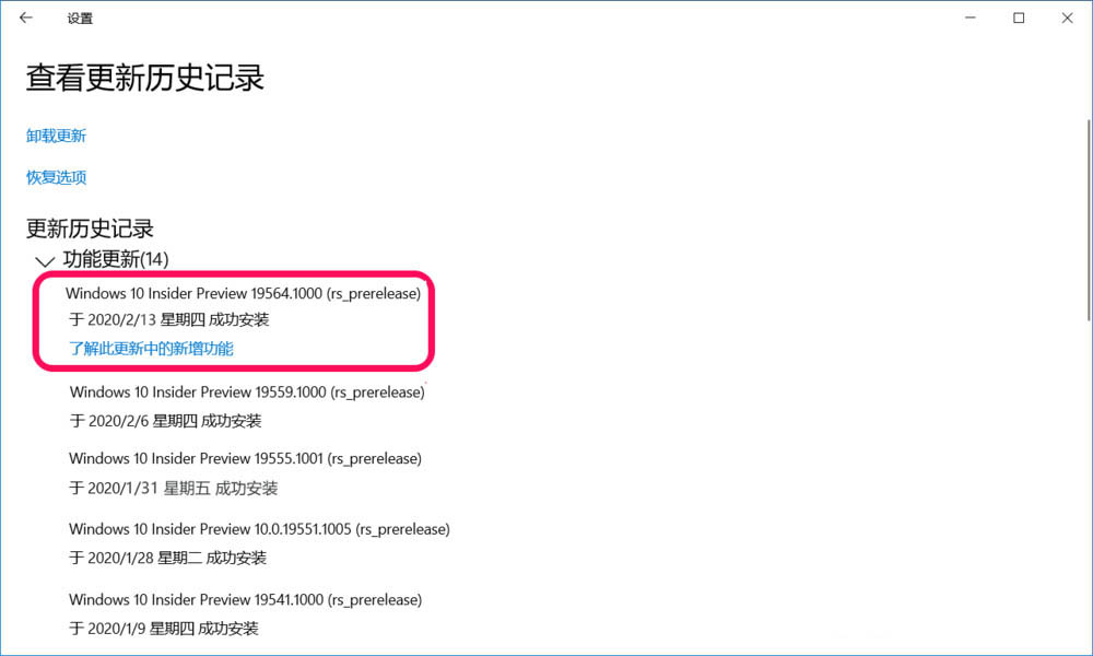 Win10快速预览版19569怎么手动更新升级?
